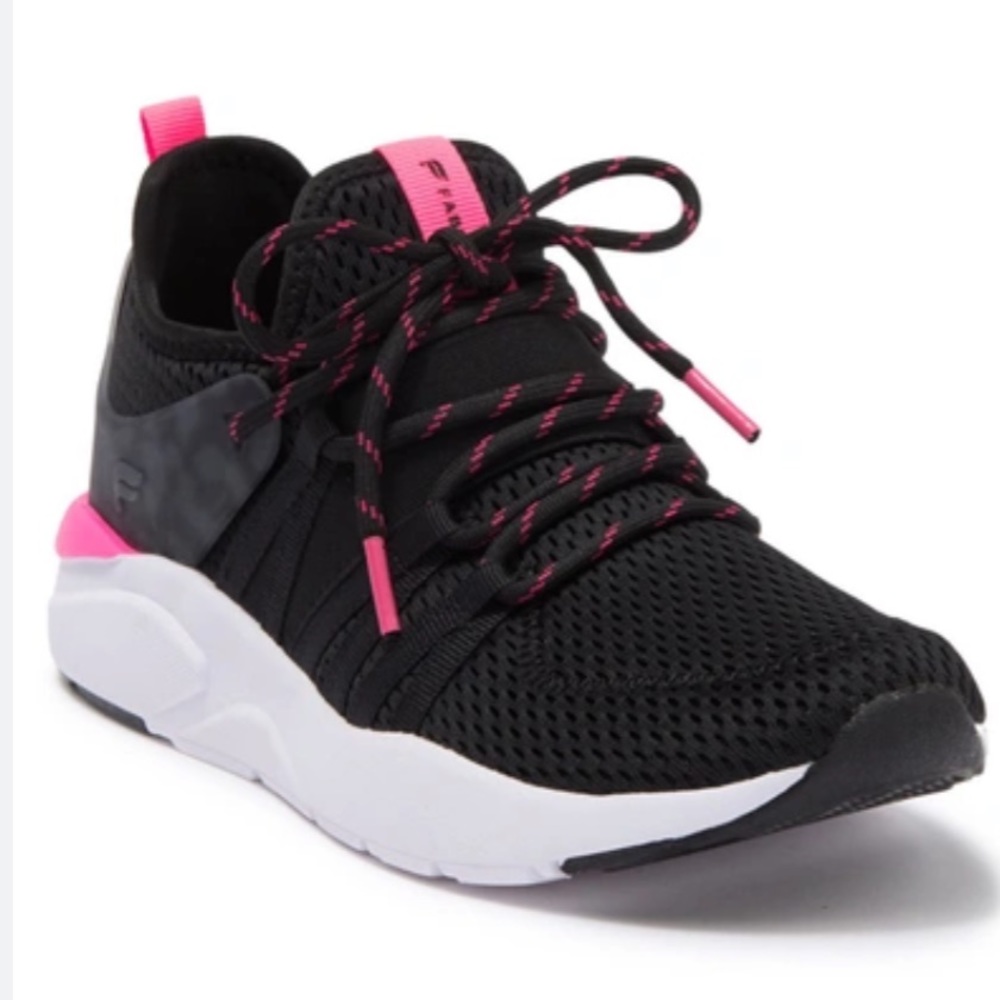 Fabletics $50 Avalon Z Sneaker Black and hot pink. size 10